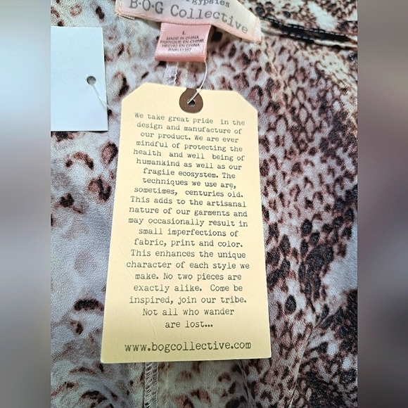 Band of Gypsies Brown‎ Snake Print Lightweight Jacket Size Large - Picture 12 of 12